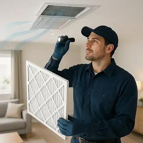 Air duct cleaning service in Manvel TX removing built-up debris to deliver fresher, cleaner indoor air.